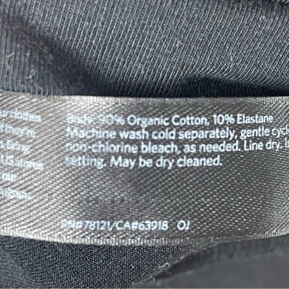 Eileen Fisher Black Cotton Crew Neck Tee, Cropped, Capsule, Casual, Weekend XS - Picture 9 of 9